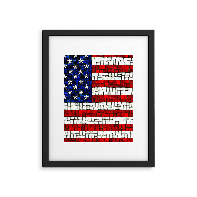 United States of America mosaic Framed Art Print Gallery Image 5