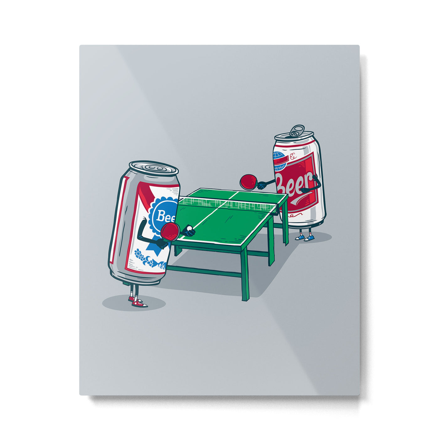 Beer Pong Metal Print