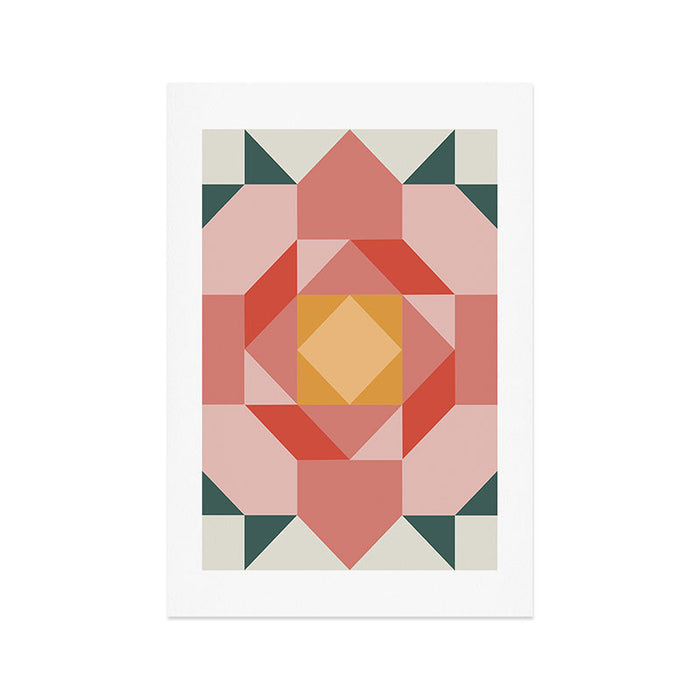 Quilt Square - Flower Art Print Gallery Image 1