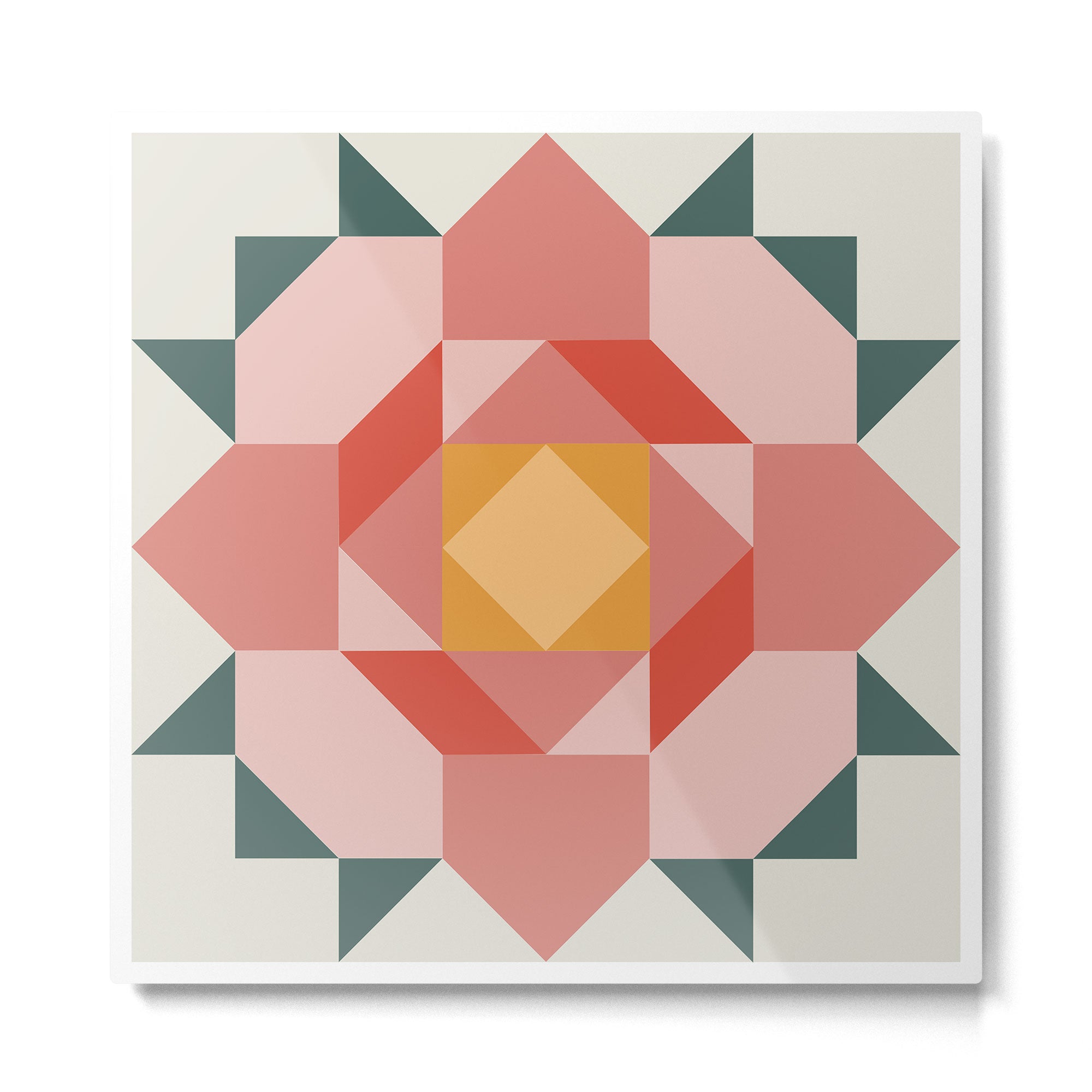Quilt Square - Flower Metal Print Gallery Image 2