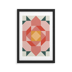 Quilt Square - Flower Framed Art Print Gallery Image 3