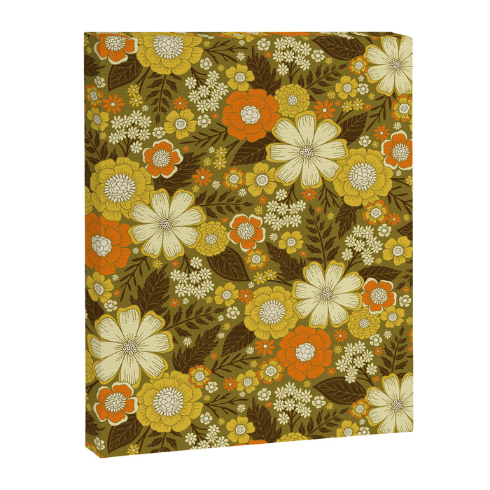 1970s Retro/Vintage Floral Pattern Canvas Print Gallery Image 1