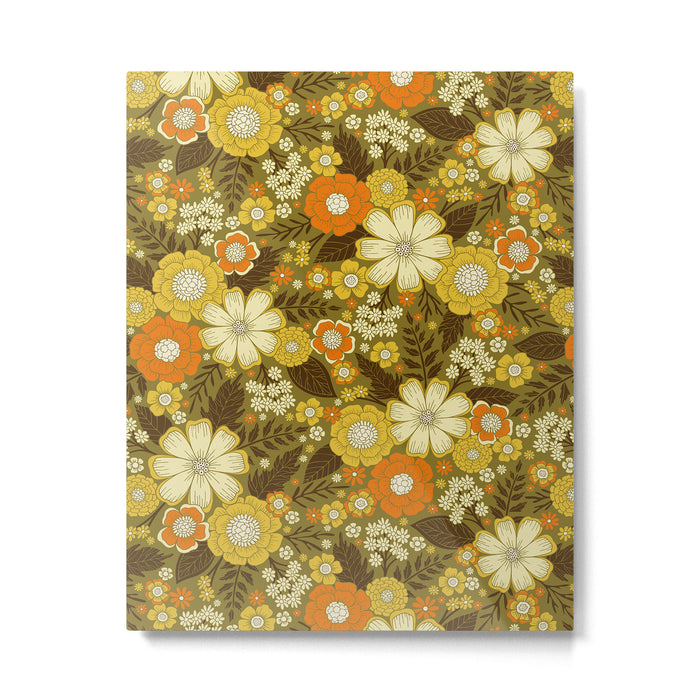 1970s Retro/Vintage Floral Pattern Metal Print Gallery Image 1