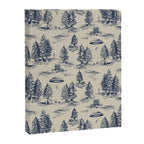 Alien Abduction Toile De Jouy Pattern in Blue Canvas Print Gallery Image 8