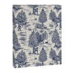 Bigfoot / Sasquatch Toile de Jouy in Blue Canvas Print Gallery Image 8
