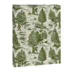 Bigfoot / Sasquatch Toile de Jouy in Forest Green Canvas Print Gallery Image 8