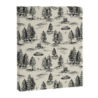 Black Alien Abduction Toile De Jouy Pattern Canvas Print Gallery Image 8