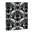 Black & White Cryptid Damask Canvas Print Gallery Image 8