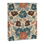 Fall Floral Pattern in Blue, Brown & Rust Canvas Print Gallery Image 8