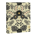 Gray, Black, Cream, Yellow & Red Sophisticated Floral Pattern Canvas Print Gallery Image 8