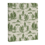 Green Alien Abduction Toile De Jouy Pattern Canvas Print Gallery Image 8