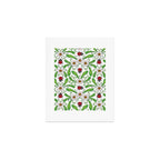 Ladybugs & Daisies - Cute Floral Bug Pattern with Ladybirds Art Print Gallery Image 1
