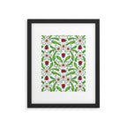 Ladybugs & Daisies - Cute Floral Bug Pattern with Ladybirds Framed Art Print Gallery Image 6