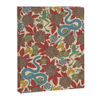 Large-Scale Dahlias, Frogs, Snakes, Praying Mantis in Red and Blue Canvas Print Gallery Image 8
