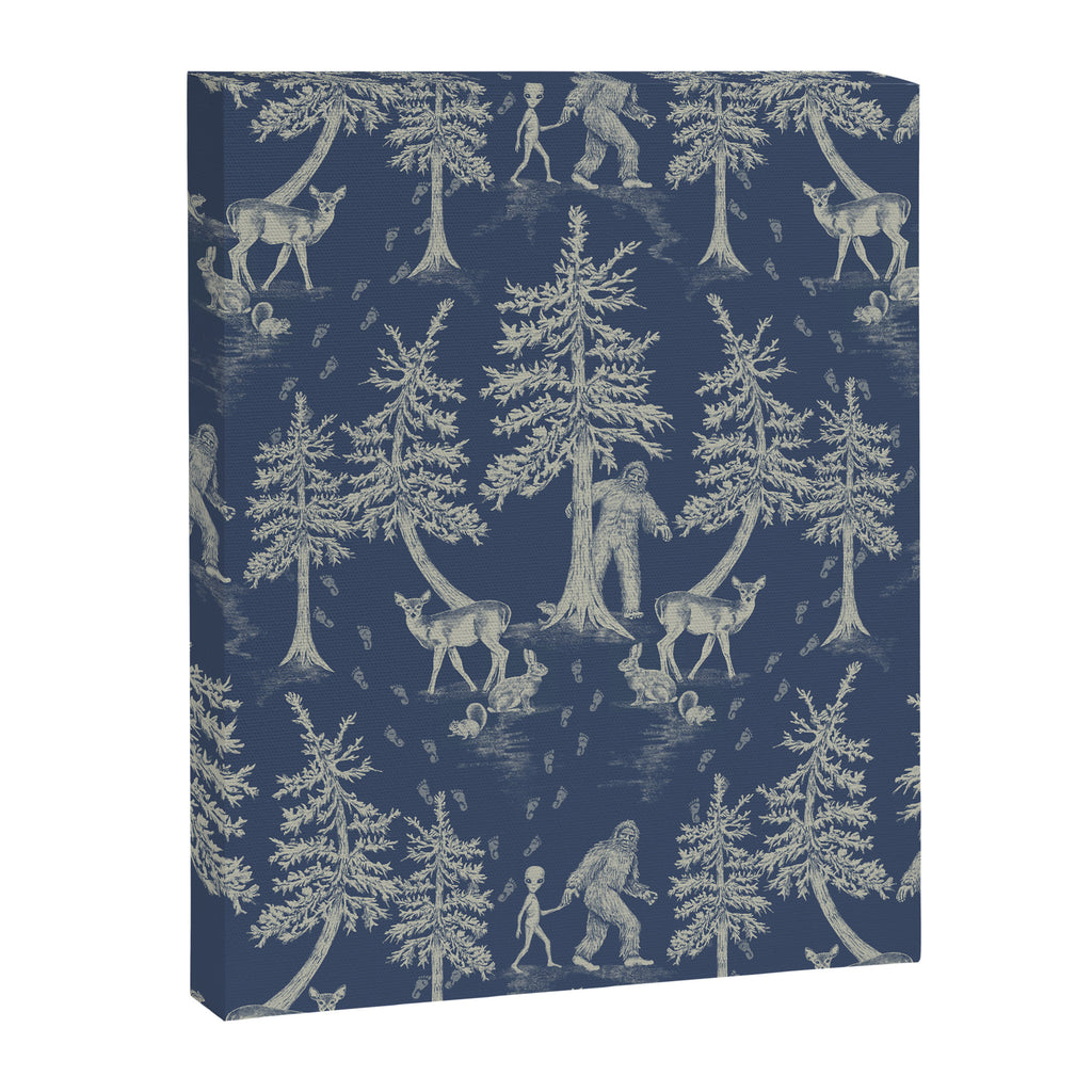 Navy Blue Bigfoot & Friends Canvas Print Gallery Image 8