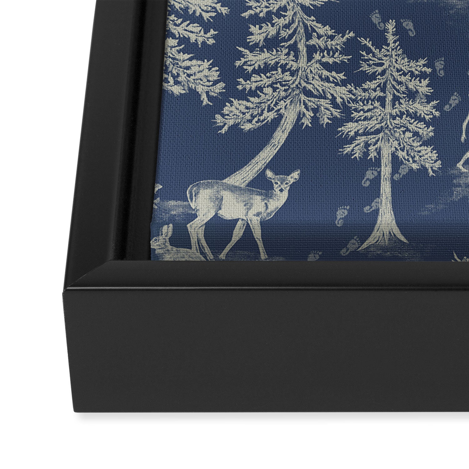 Navy Blue Bigfoot & Friends Framed Canvas Print Gallery Image 3