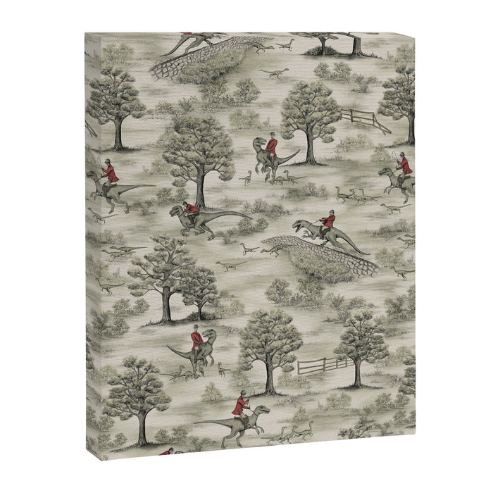 Not-So-Traditional English Fox Hunt with Dinosaurs Canvas Print Gallery Image 1