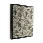 Not-So-Traditional English Fox Hunt with Dinosaurs Framed Canvas Print Gallery Image 2