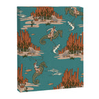Quirky Western Cowboys on Seahorses Roping Sharks Canvas Print Gallery Image 8