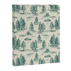 Teal Alien Abduction Toile De Jouy Pattern Canvas Print Gallery Image 8