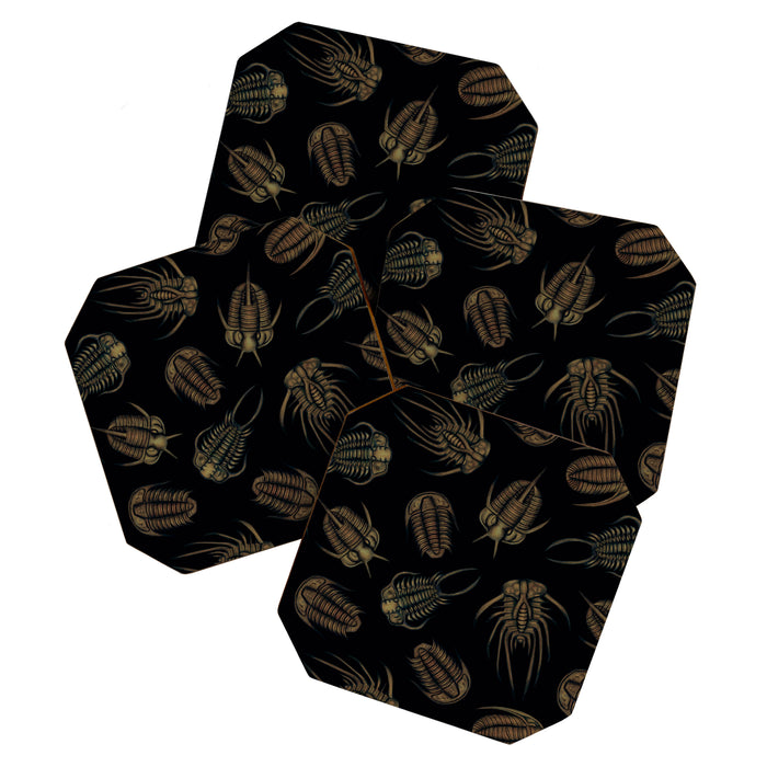 Trilobites - Marine Fossil Pattern Coaster Gallery Image 1