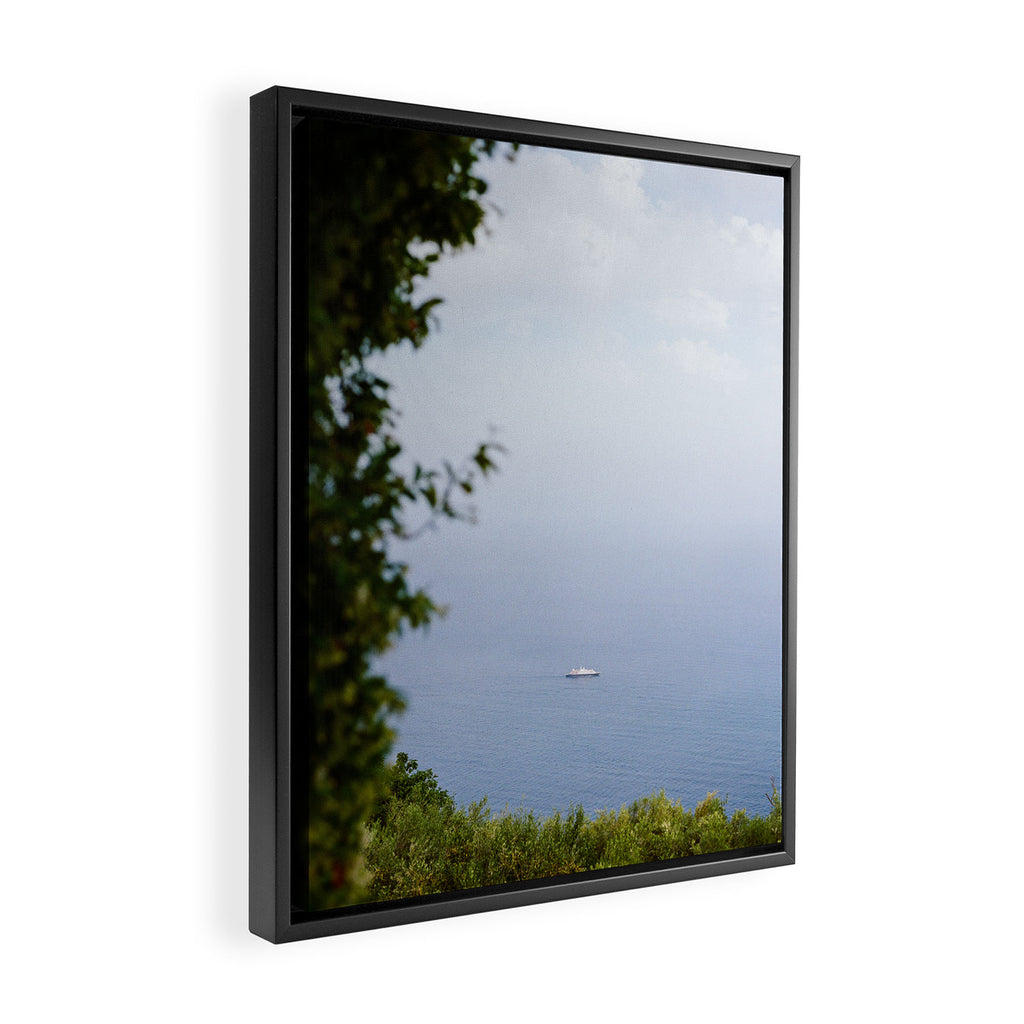 Amalfi Coast Ocean View VI on Film Framed Canvas Print Gallery Image 2