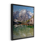 Lago di Braies Italy on Film Framed Canvas Print Gallery Image 2