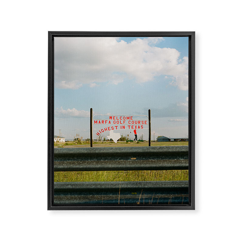 Marfa Golf Course on Film Framed Canvas Print Gallery Image 6