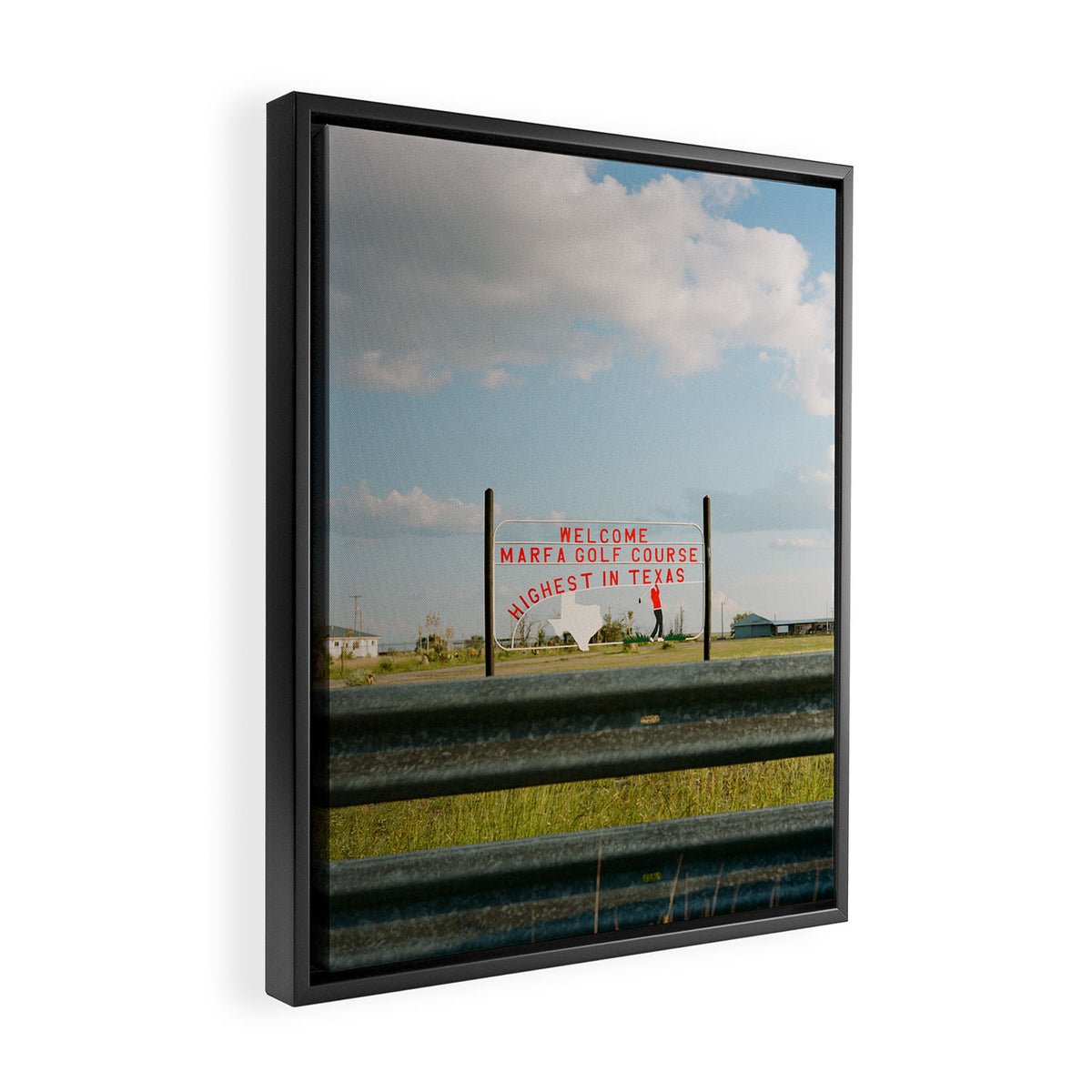 Marfa Golf Course on Film Framed Canvas Print Gallery Image 2