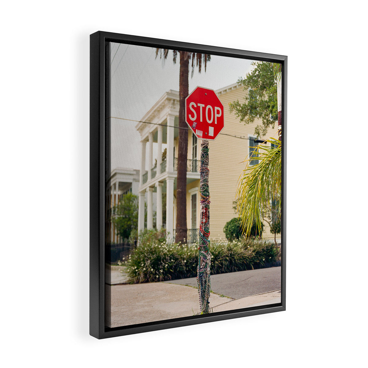 New Orleans Beads Framed Canvas Print Gallery Image 2