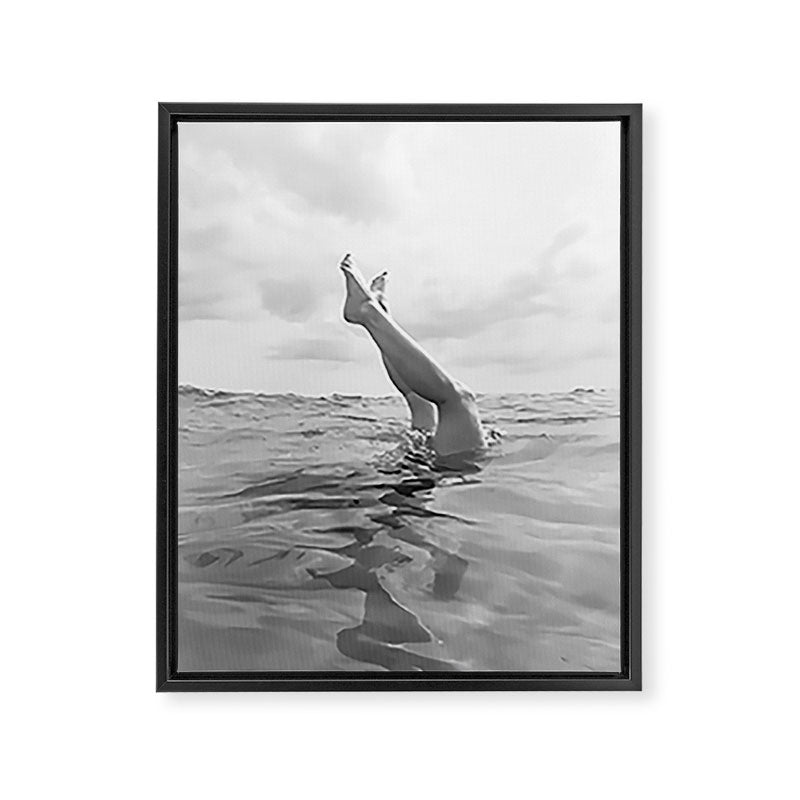 Ocean Dive Framed Canvas Print Gallery Image 6