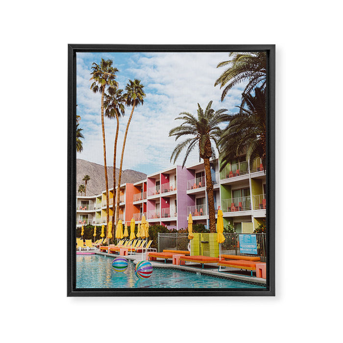 Palm Springs Pool Day VII Framed Canvas Print Gallery Image 1