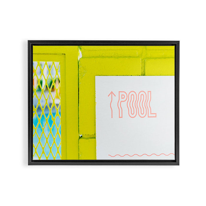 Palm Springs Pool Framed Canvas Print Gallery Image 1