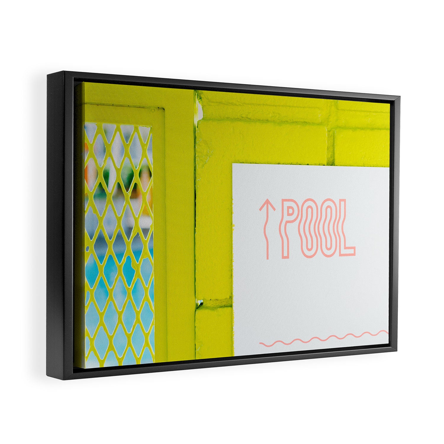 Palm Springs Pool Framed Canvas Print Gallery Image 2
