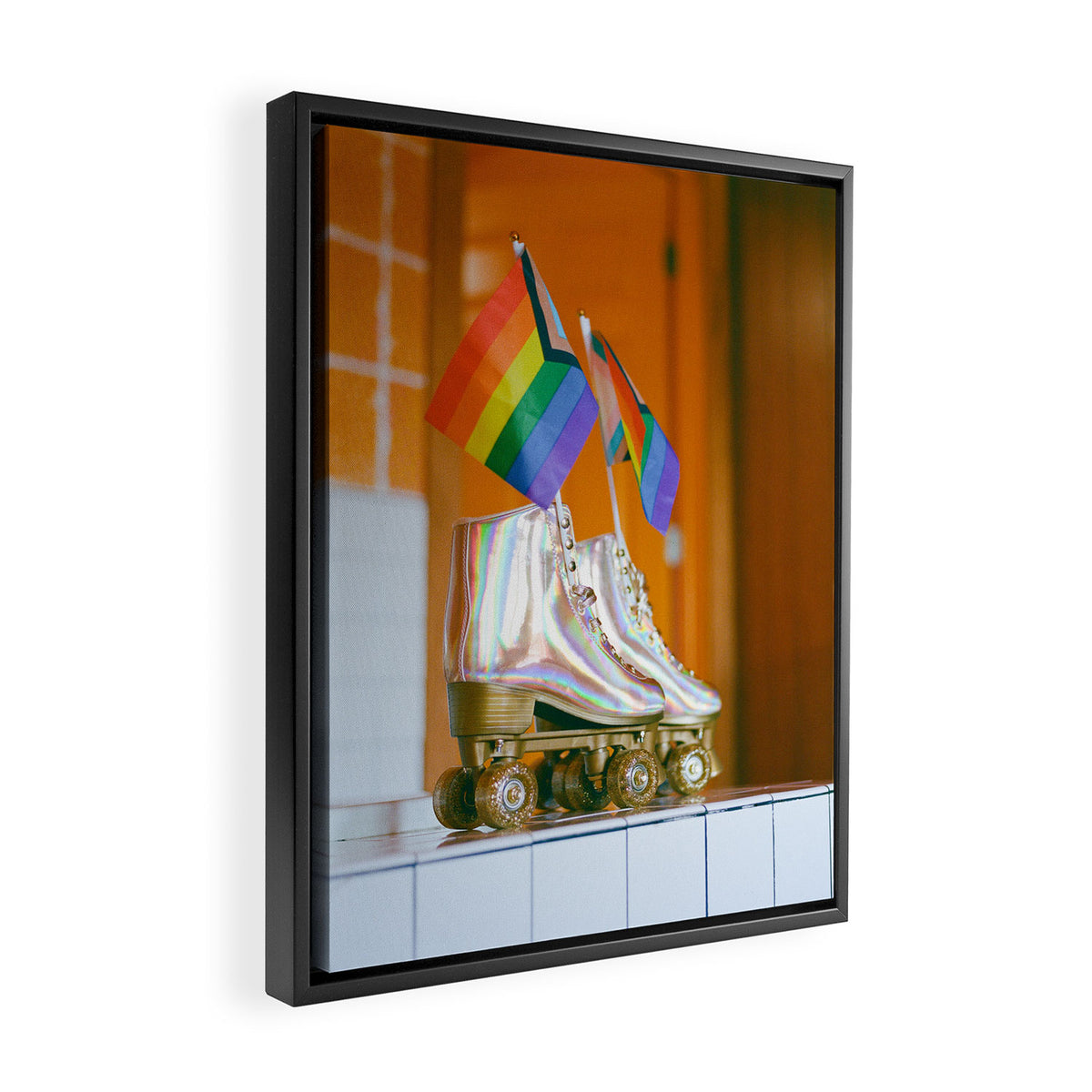 Pride Skate on Film Framed Canvas Print Gallery Image 2