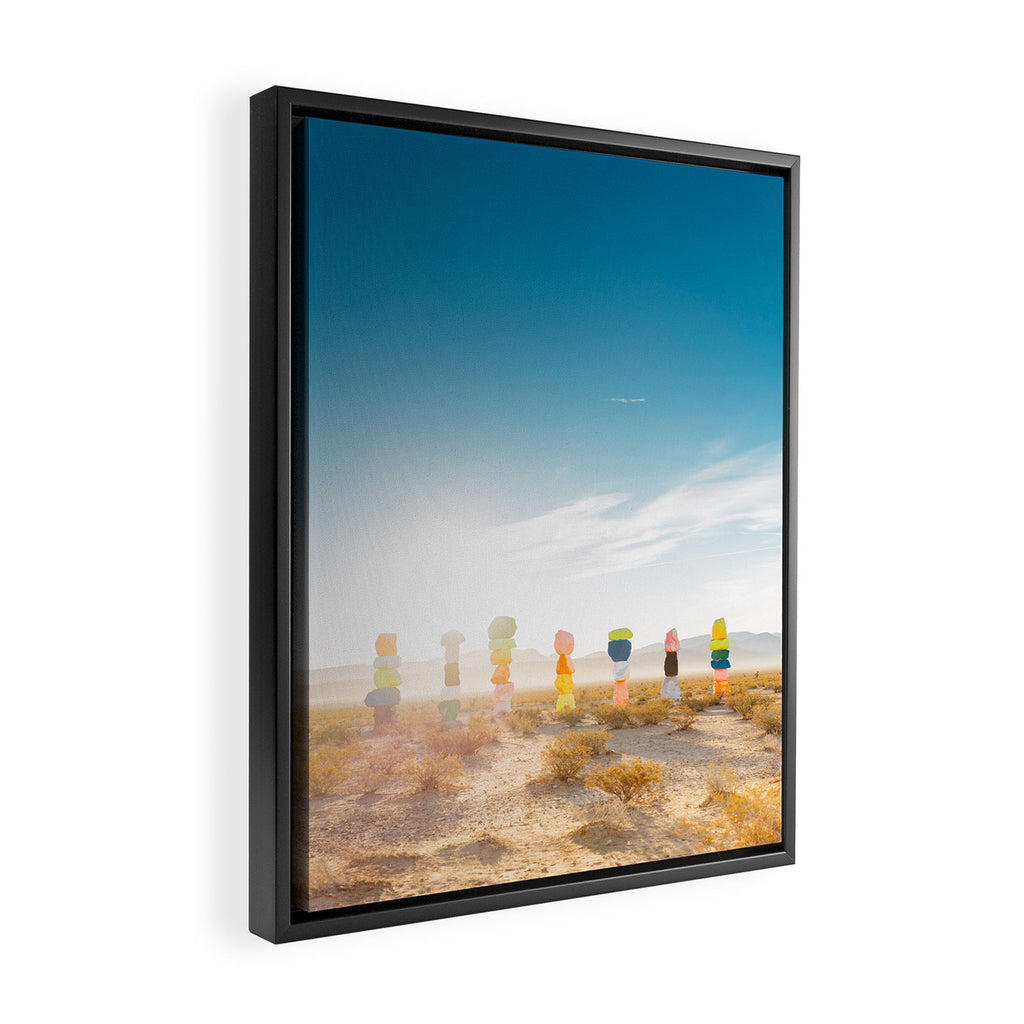 Seven Magic Mountains Sunrise Framed Canvas Print Gallery Image 2