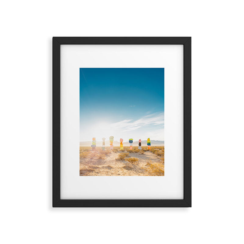 Seven Magic Mountains Sunrise Framed Art Print Gallery Image 5
