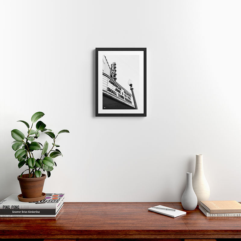 Small Town Theater Framed Art Print Gallery Image 2