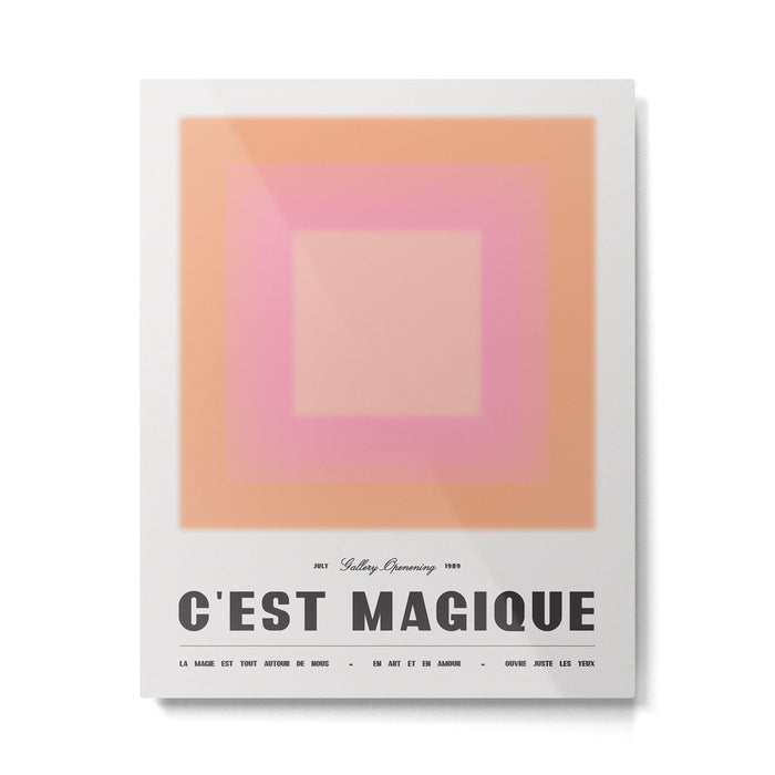 C'est Magique - Pink Metal Print Gallery Image 1