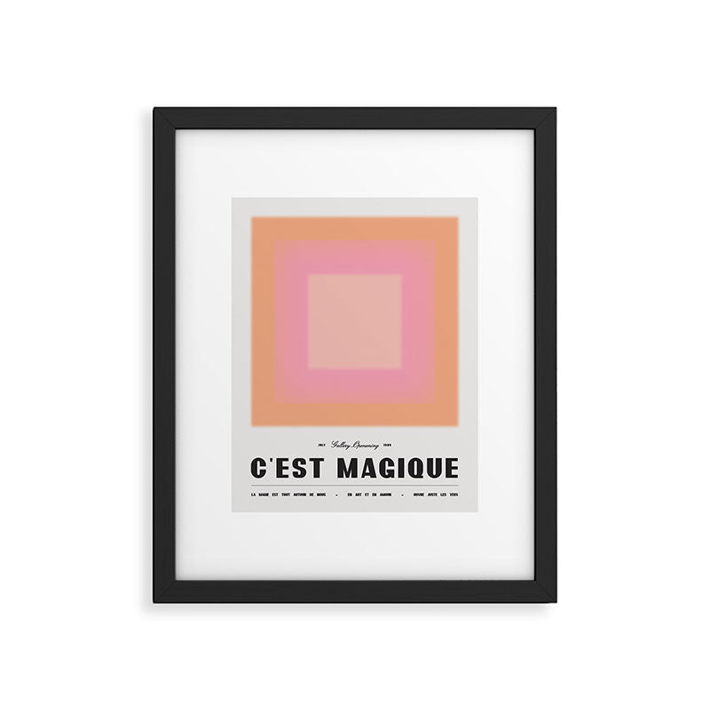 C'est Magique - Pink Framed Art Print Gallery Image 1