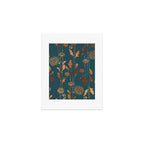 Art Deco Copper Flowers  Art Print Gallery Image 1