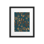 Art Deco Copper Flowers  Framed Art Print Gallery Image 6