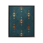 Copper Art Deco on Emerald Framed Canvas Print Gallery Image 8