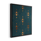 Copper Art Deco on Emerald Framed Canvas Print Gallery Image 2