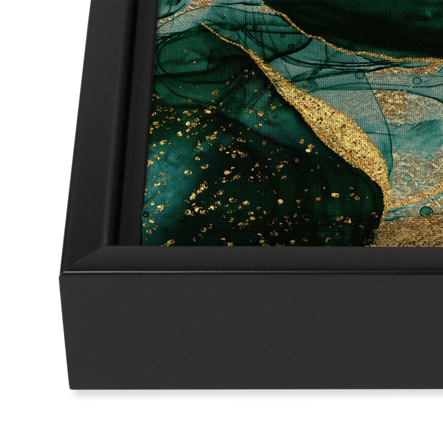 Gold and Emerald Marble I Framed Canvas Print Gallery Image 3
