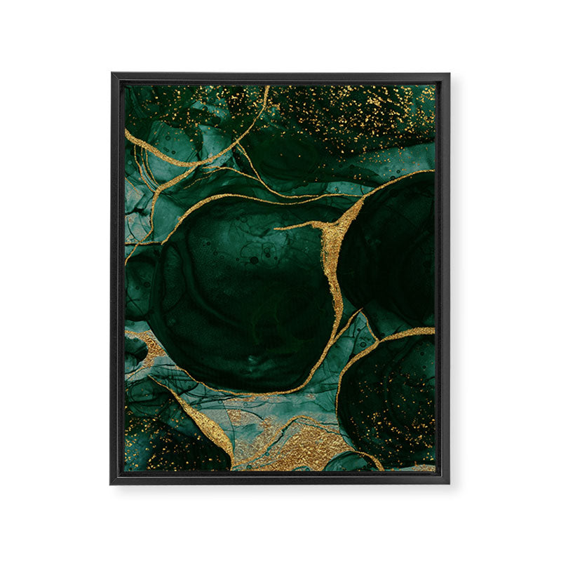 Gold and Emerald Marble I Framed Canvas Print Gallery Image 8