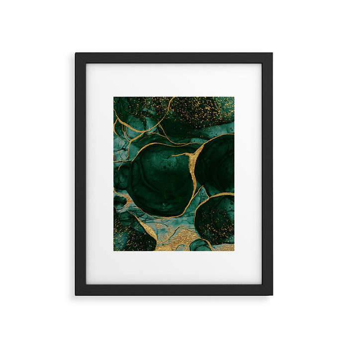 Gold and Emerald Marble I Framed Art Print Gallery Image 1