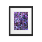 Purple geometric hexagonal elegant & luxury pattern Framed Art Print Gallery Image 6