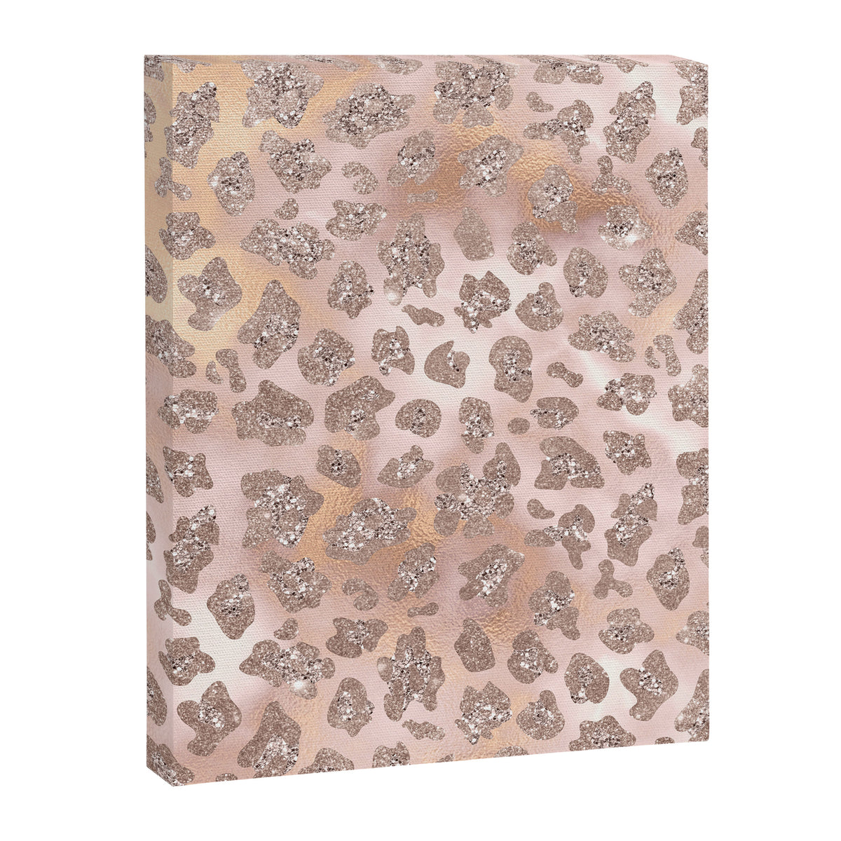 Rosegold Blush Leopard Glitter   Canvas Print Gallery Image 8