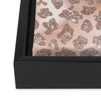 Rosegold Blush Leopard Glitter   Framed Canvas Print Gallery Image 3